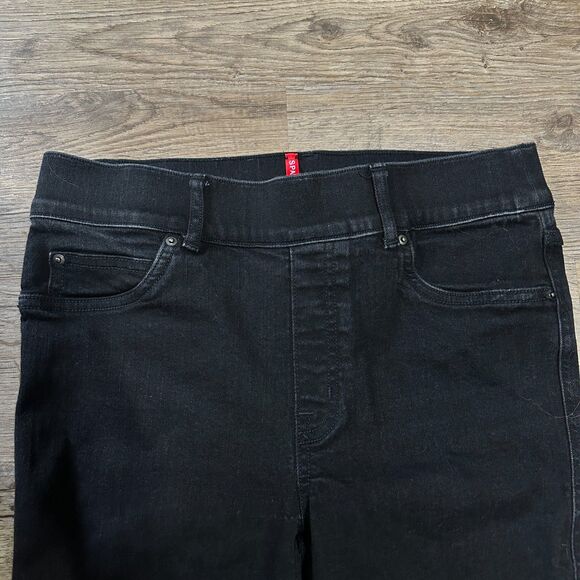 Spanx Pull-on Stretch SpanxShape EveryWear Flare Jeans Medium Petite Black Mid - Picture 4 of 5
